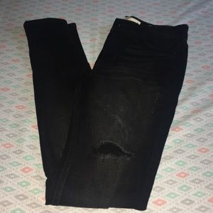 Black Ripped Hollister Jeans